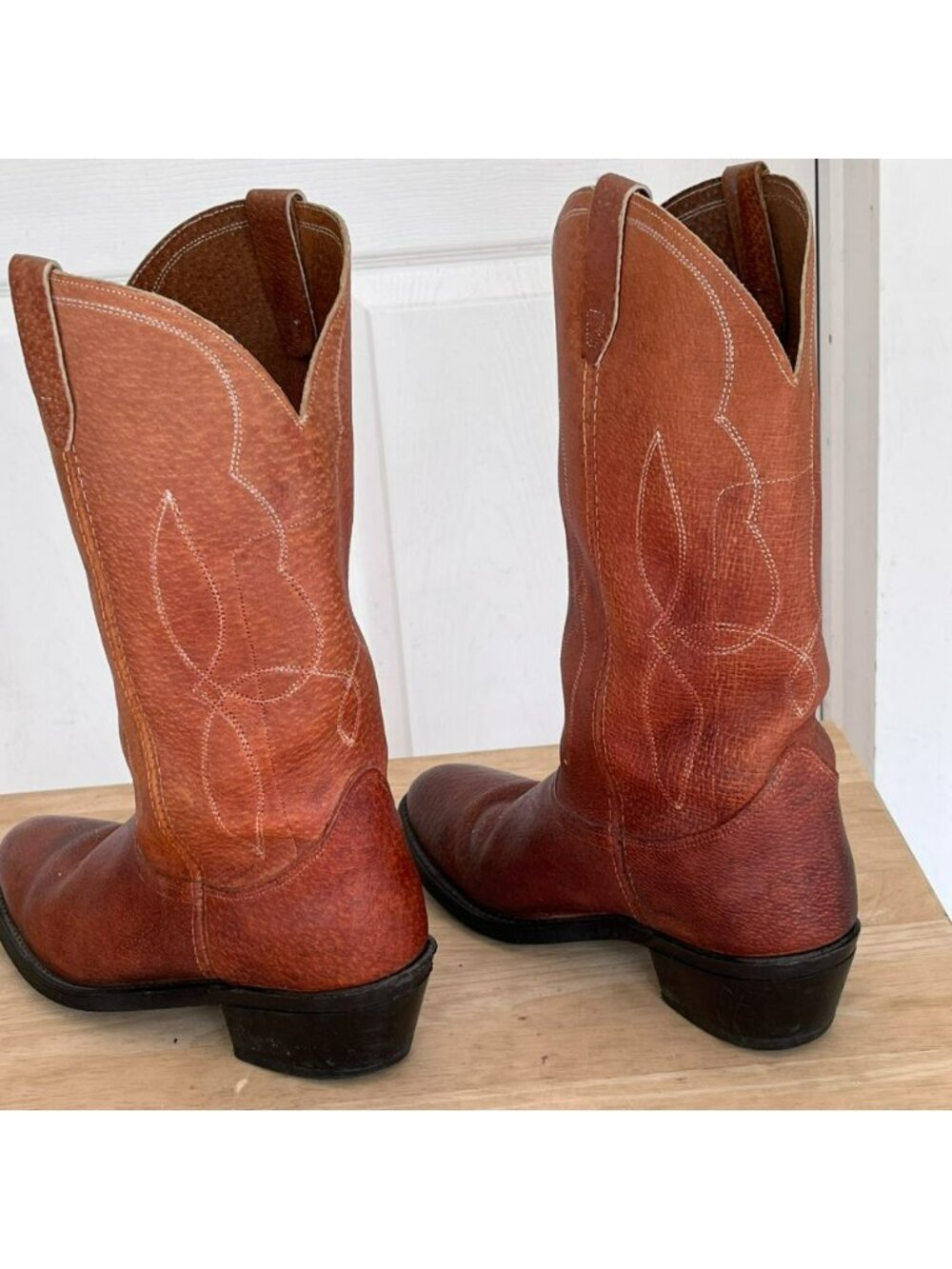 Vtg Acme Vulcan 9024 Cowgirl Western Boots 11D Pull On Oil Resistant made in USA - Picture 4 of 11